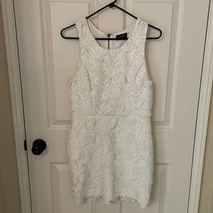 ASTR Floral Lace Overlay Dress